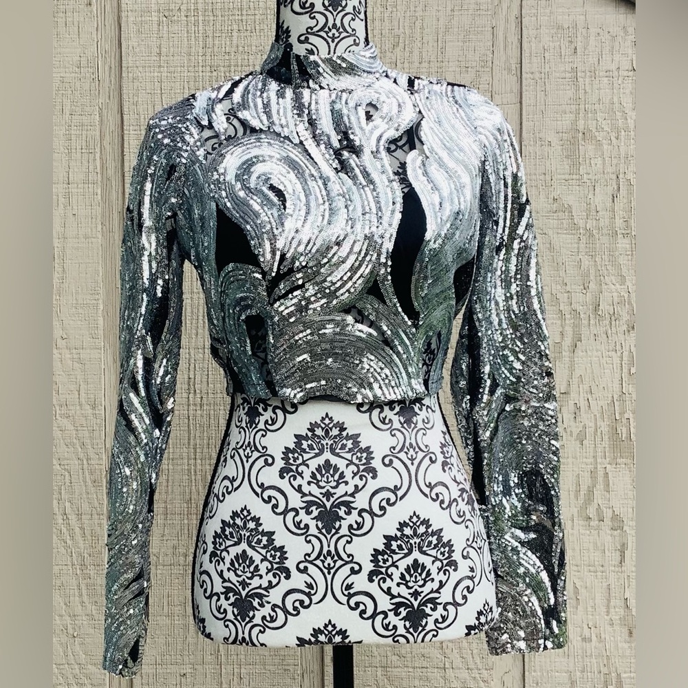Black/ Silver Sequin Jacket